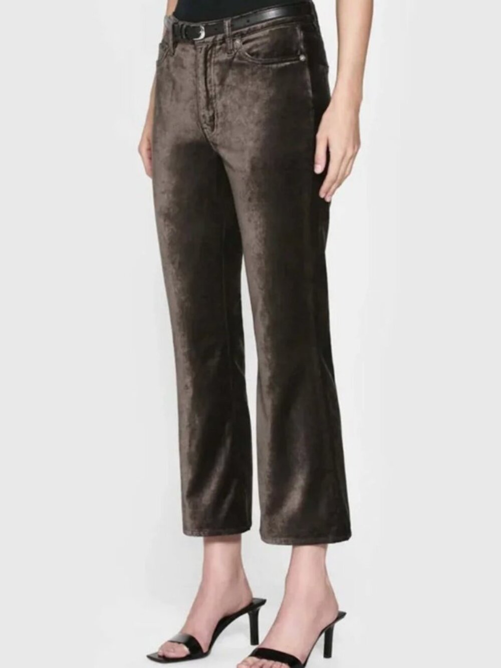 FRAME Le Crop Mini Boot Pants in Comet Velvet Women's Size 28 NEW